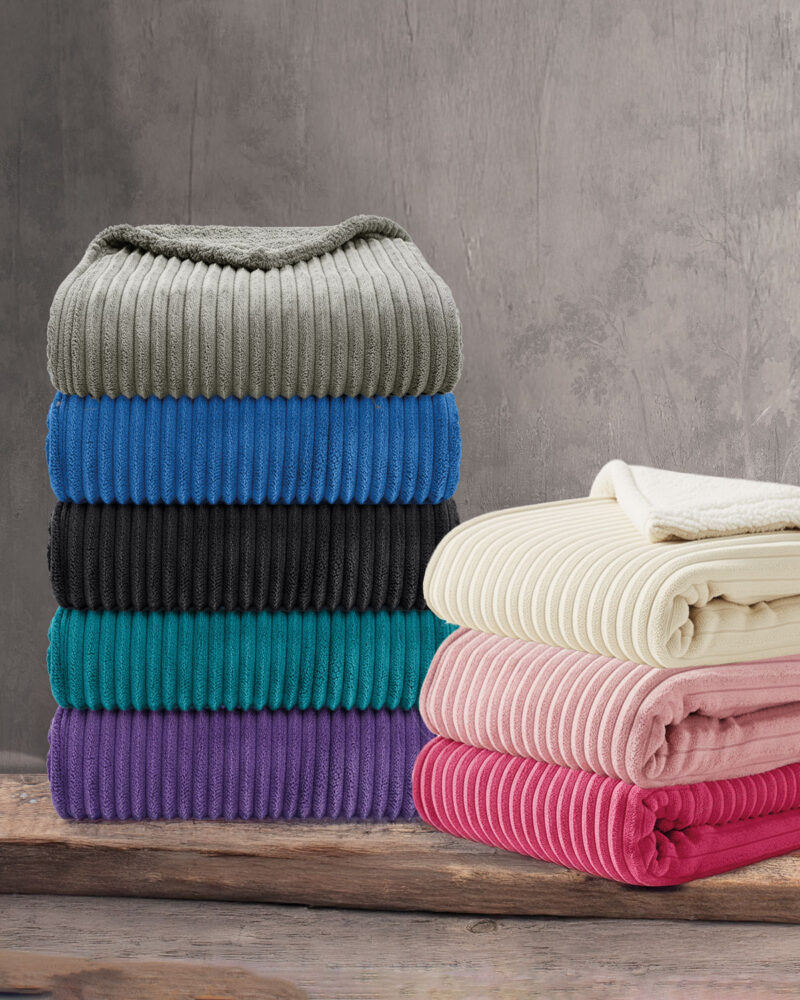 JOLLEIN - ΚΟΥΒΕΡΤΑ JACQUARD FLANNEL ΜΕ SHERPA